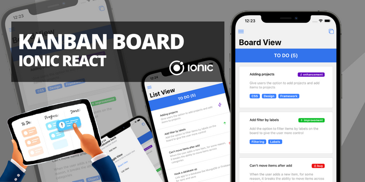 A kanban style project board with list view